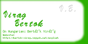 virag bertok business card